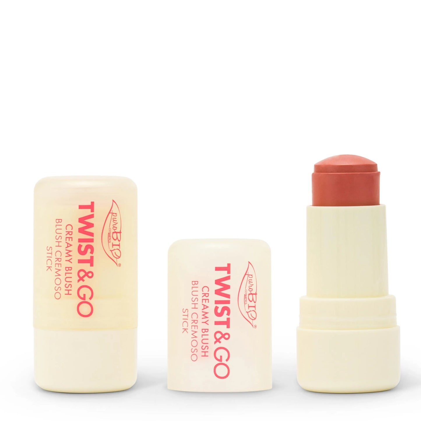 TWIST & GO – Creamy blush stick blush cremoso biologico in stick- colorazione 03 macaron di Puro Bio (5 gr)