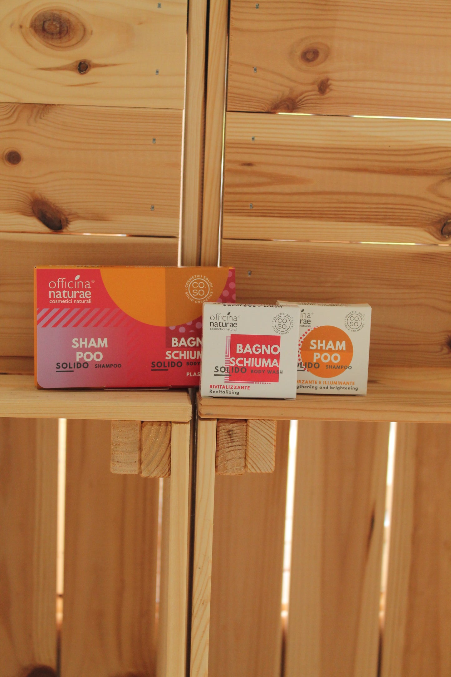 Cosini Orange: kit di cosmetici solidi in mini size di Officina Naturae (2 x 15 g)