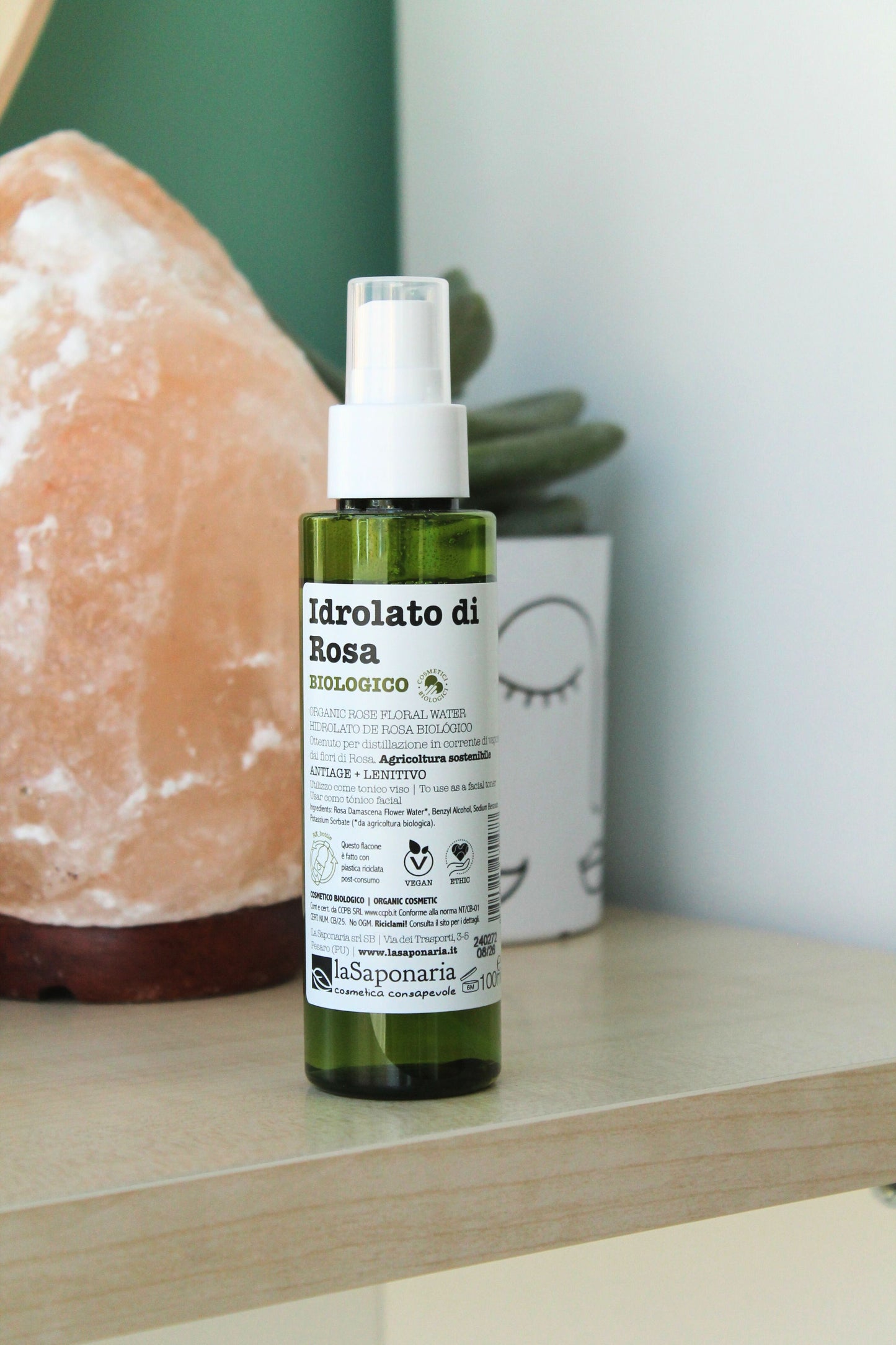 Idrolato di rosa bio di La Saponaria (100 ml) - Tonico viso