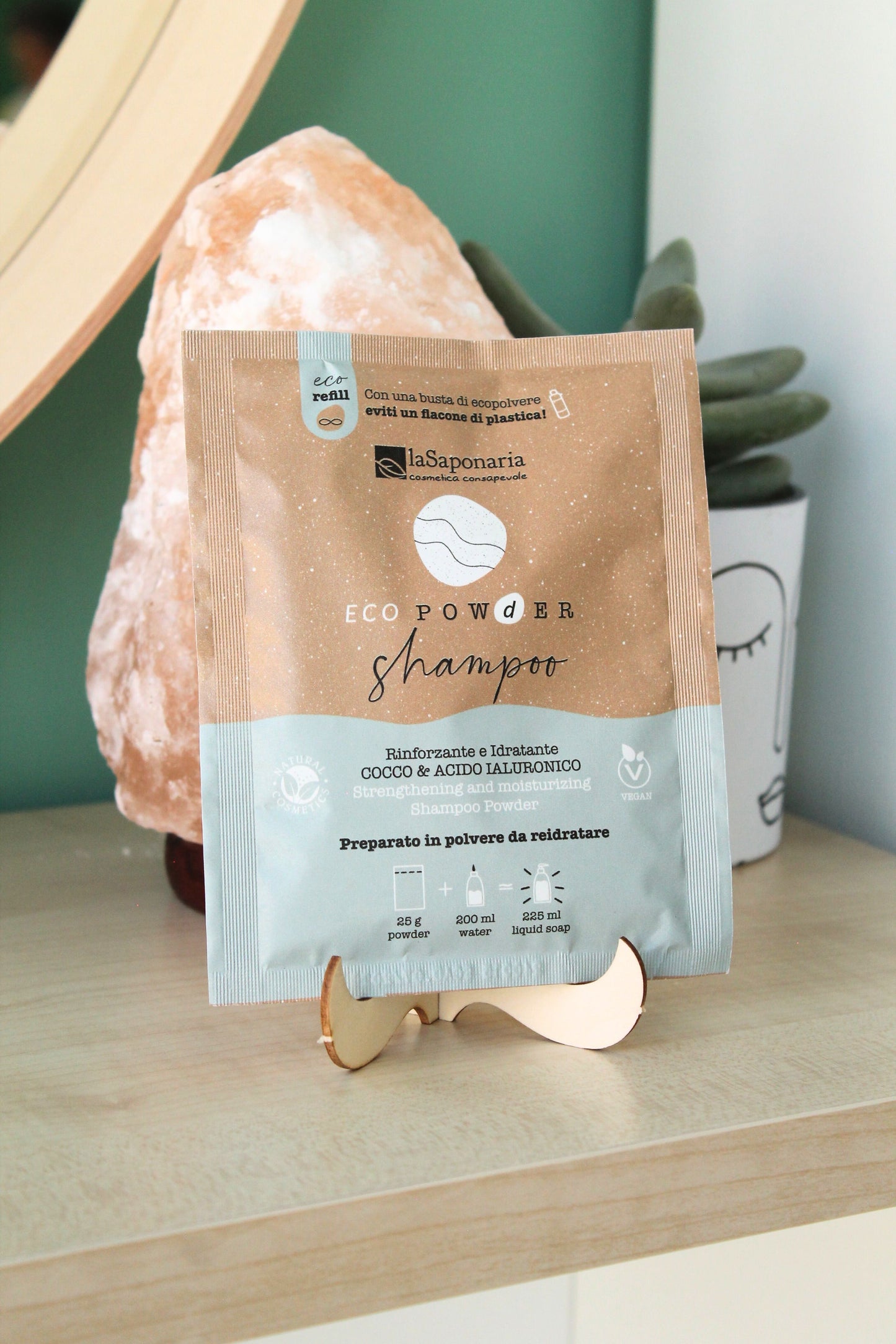 Shampoo in polvere rinforzante e idratante di La Saponaria (25 gr)