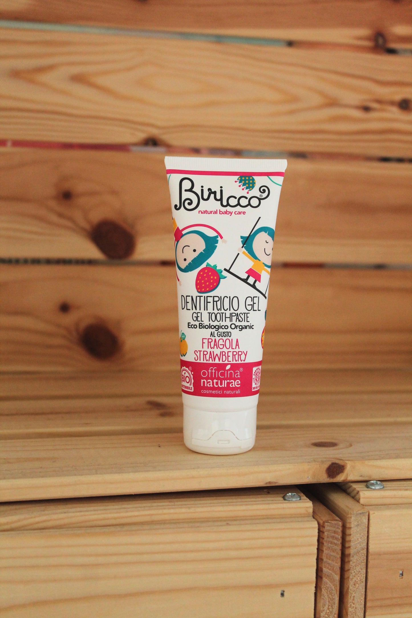 Dentifricio Gel Bimbi Fragola di Officina Naturae (75 ml)