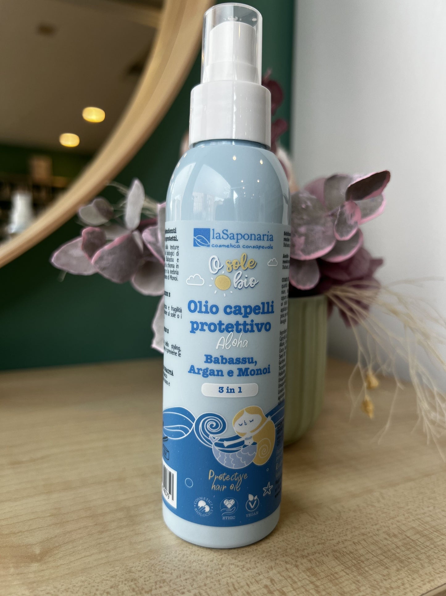 Olio capelli protettivo 3 in 1 - Aloha di La Saponaria (125 ml)