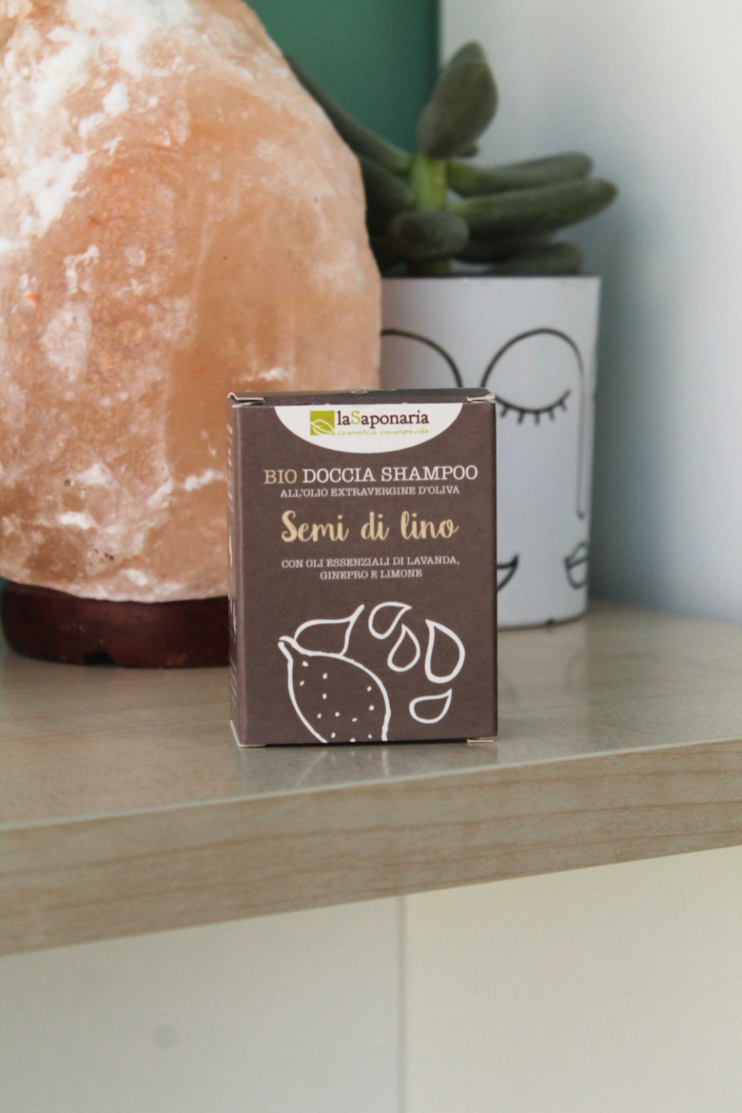 Doccia shampoo solido ai Semi di lino di La Saponaria (100 gr)