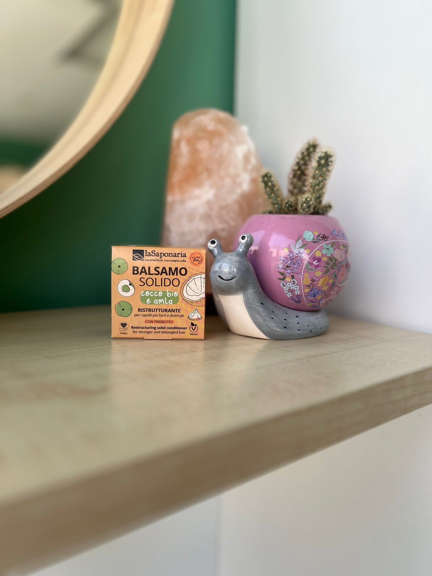 Balsamo solido bio Forza - ristrutturante e nutriente di La Saponaria (40 gr)