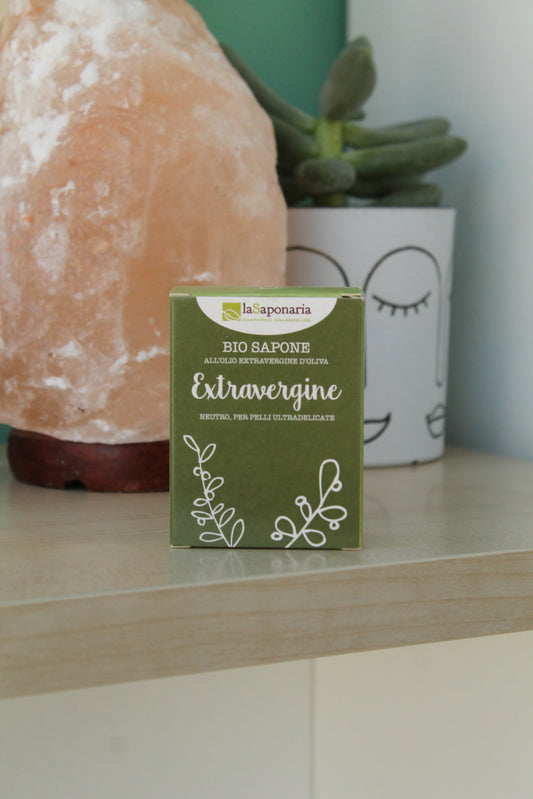 Sapone extravergine solido 100% olio extravergine di oliva, neutro di La Saponaria (100 gr)