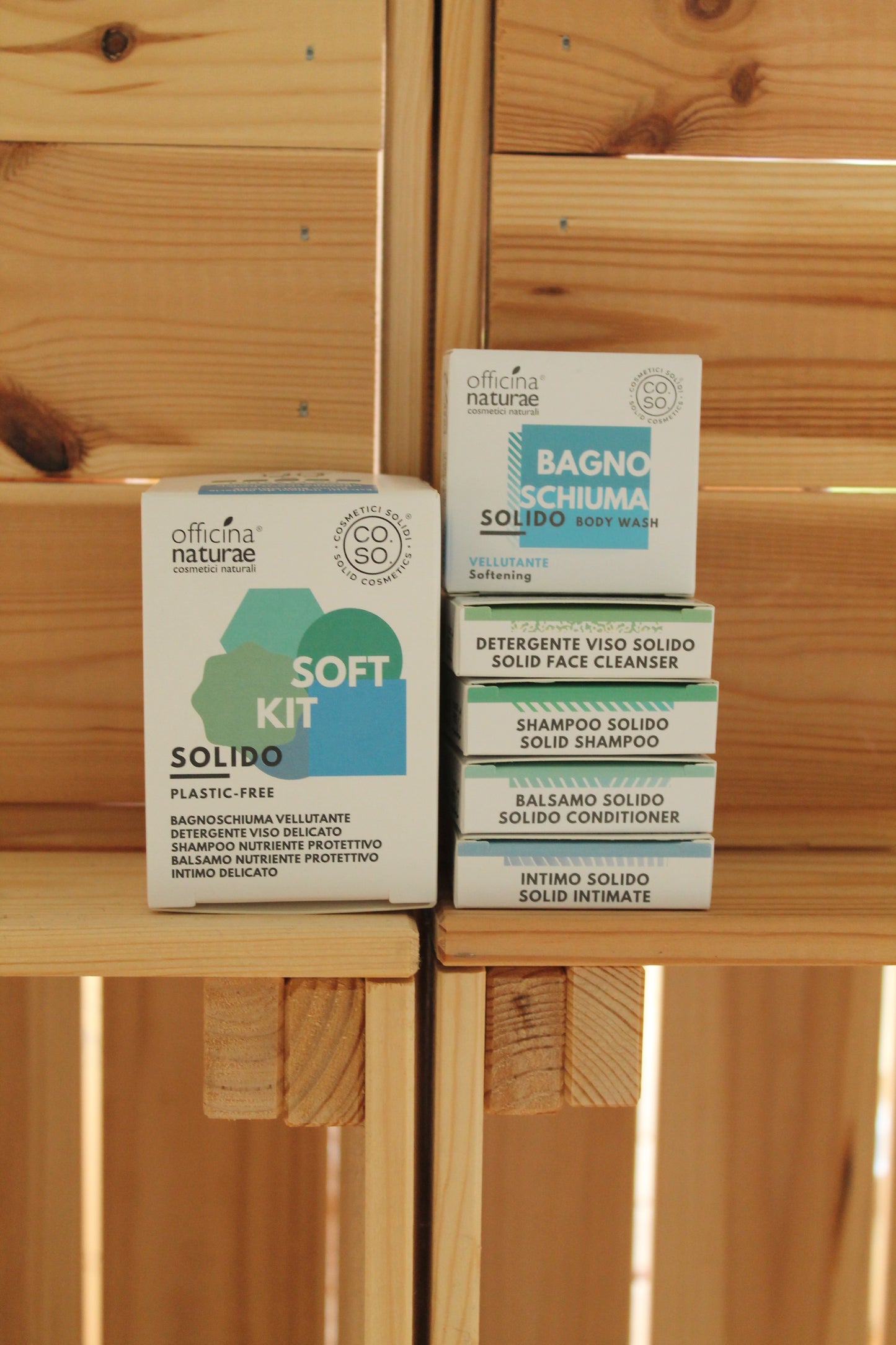 Kit cosmetici solidi Soft di Officina Naturae (5 x 15g)