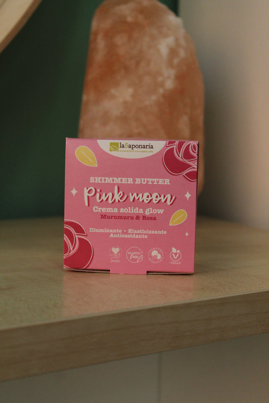 Crema solida glow - Shimmer butter - Pink moon di LaSaponaria (80 ml)
