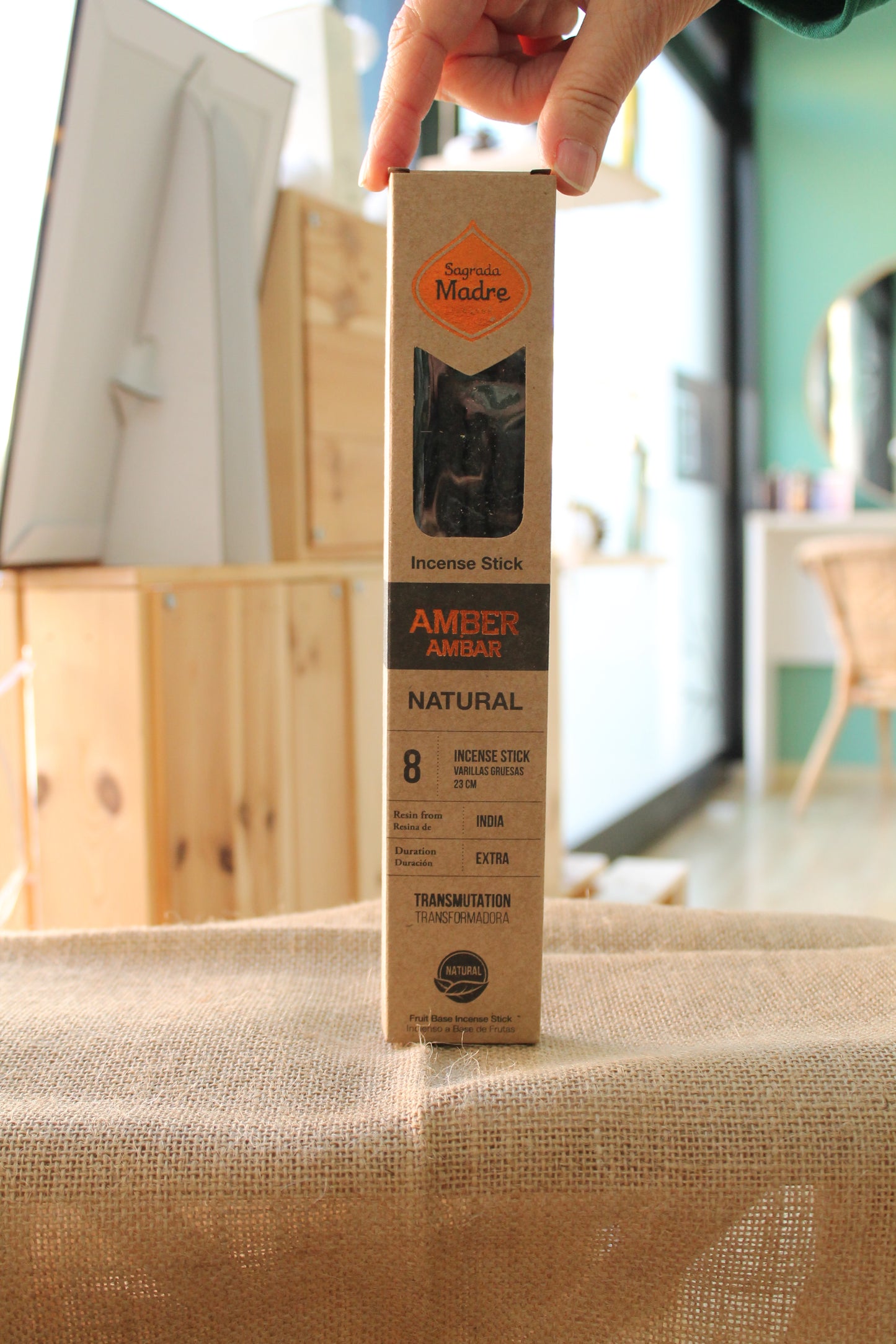 Incenso Naturale realizzati a mano di Sagrada Madre (8 bastoncini da 23 cm)