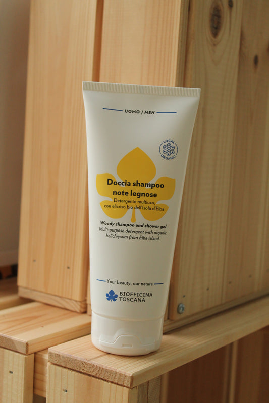 Docciashampoo note legnose - Detergente multiuso di Biofficina Toscana (200 ml)