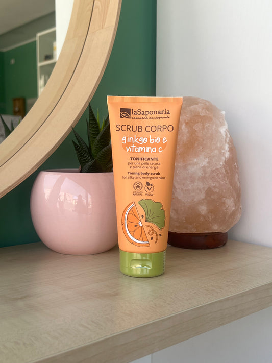 Scrub Corpo Tonificante - Ginkgo Bio e Vitamina C di La Saponaria (200 ml)