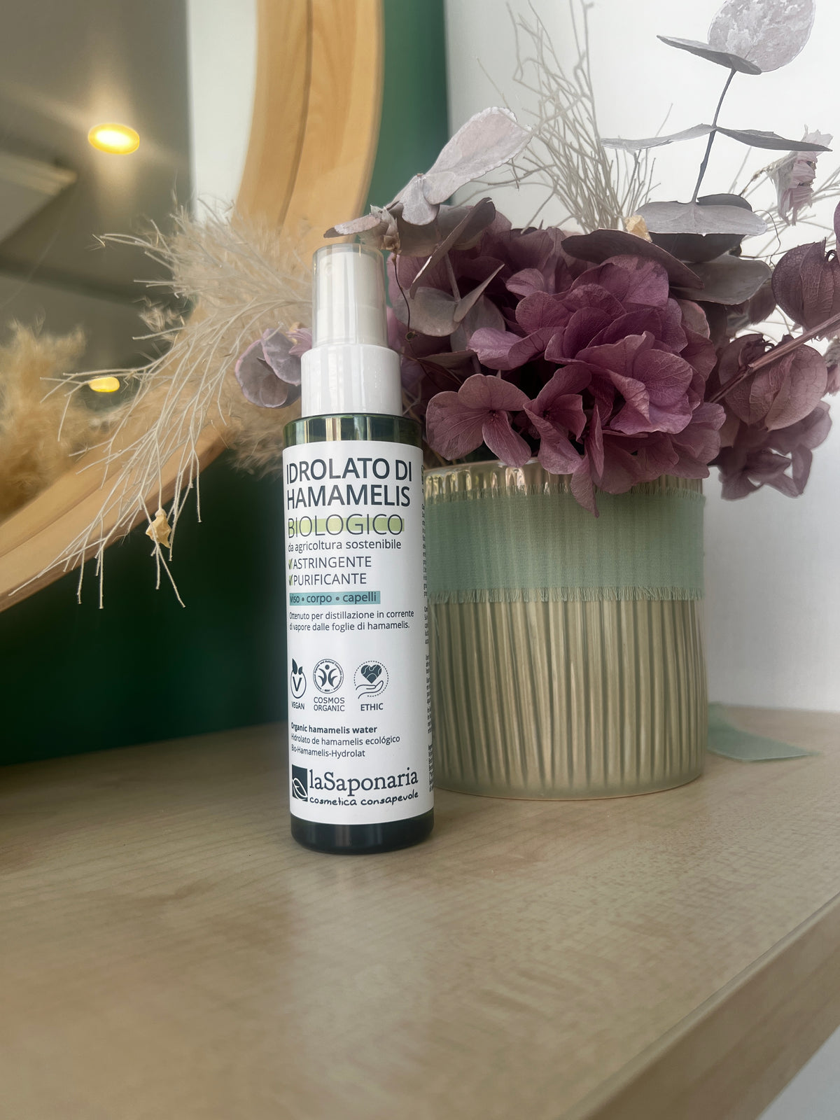 Idrolato di hamamelis bio di La Saponaria (100 ml) - Tonico viso