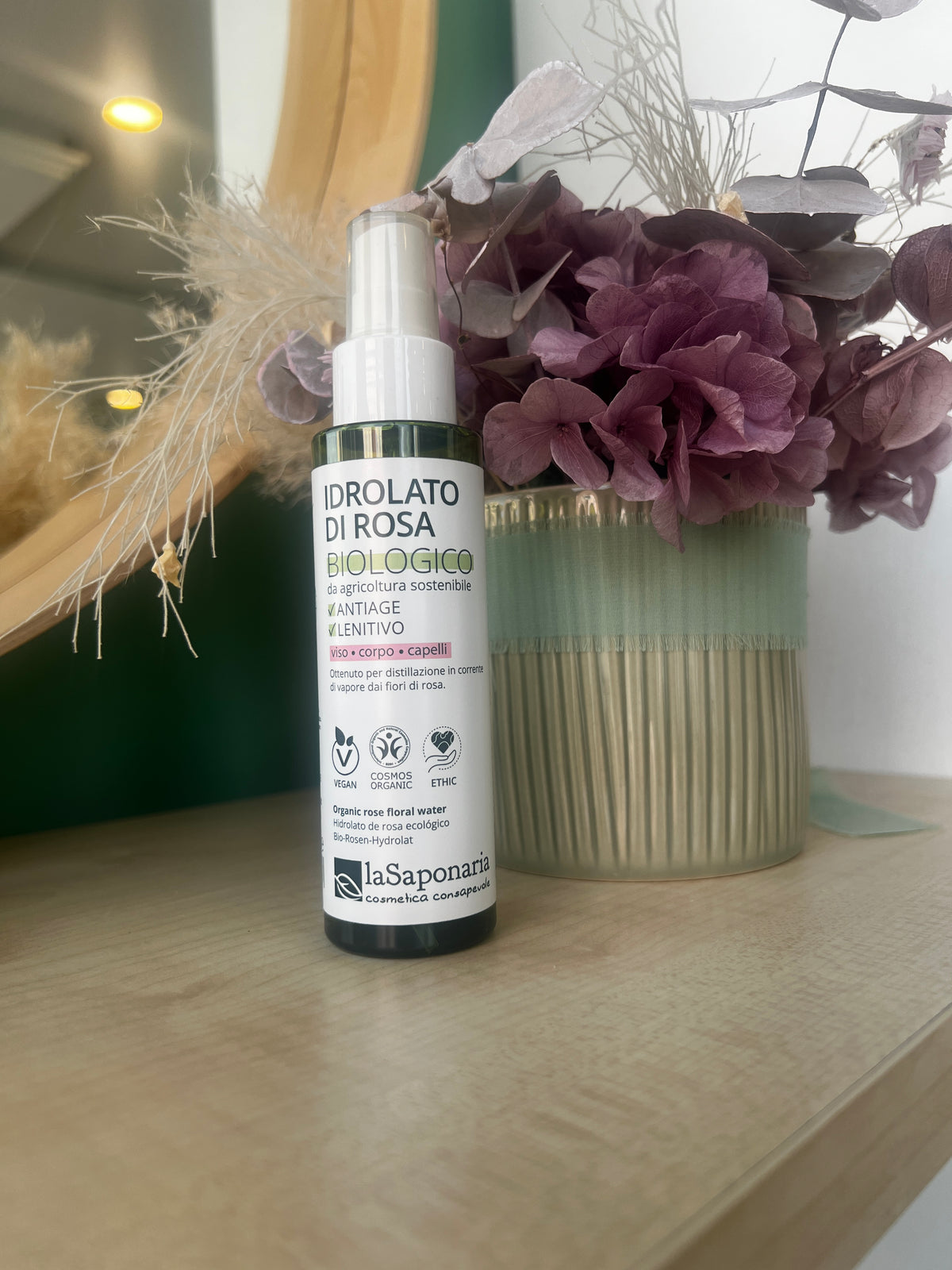 Idrolato di rosa bio di La Saponaria (100 ml) - Tonico viso