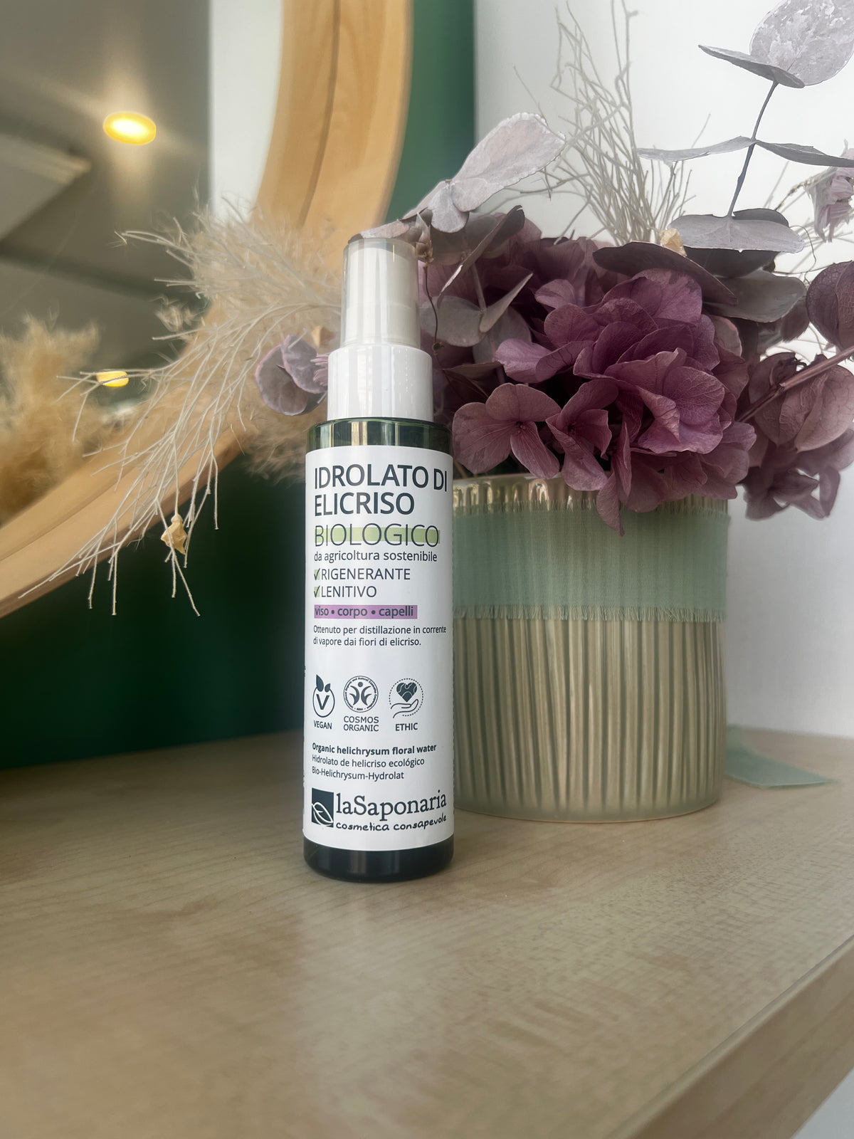 Idrolato di elicriso bio di La Saponaria (100 ml) - Tonico viso