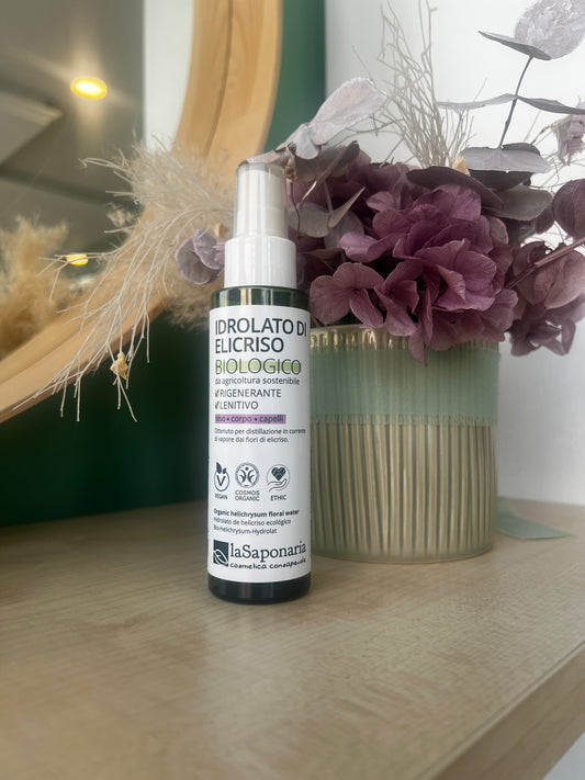 Idrolato di elicriso bio di La Saponaria (100 ml) - Tonico viso