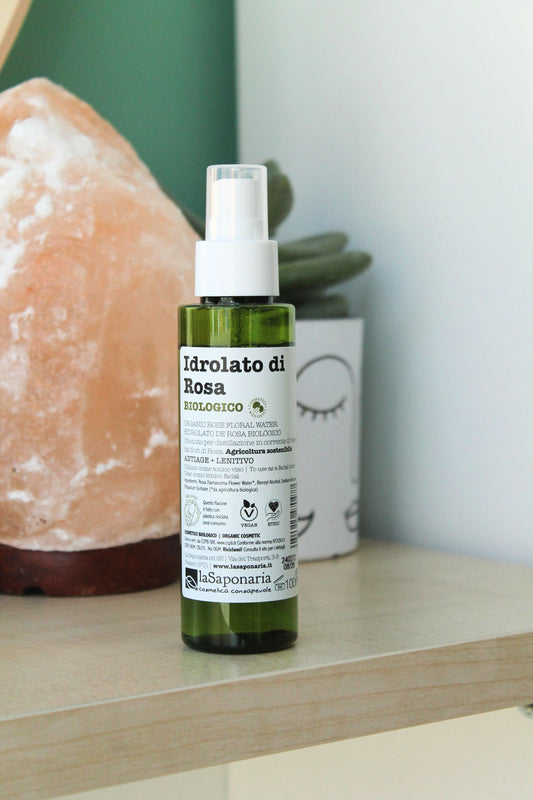 Idrolato di rosa bio di La Saponaria (100 ml) - Tonico viso