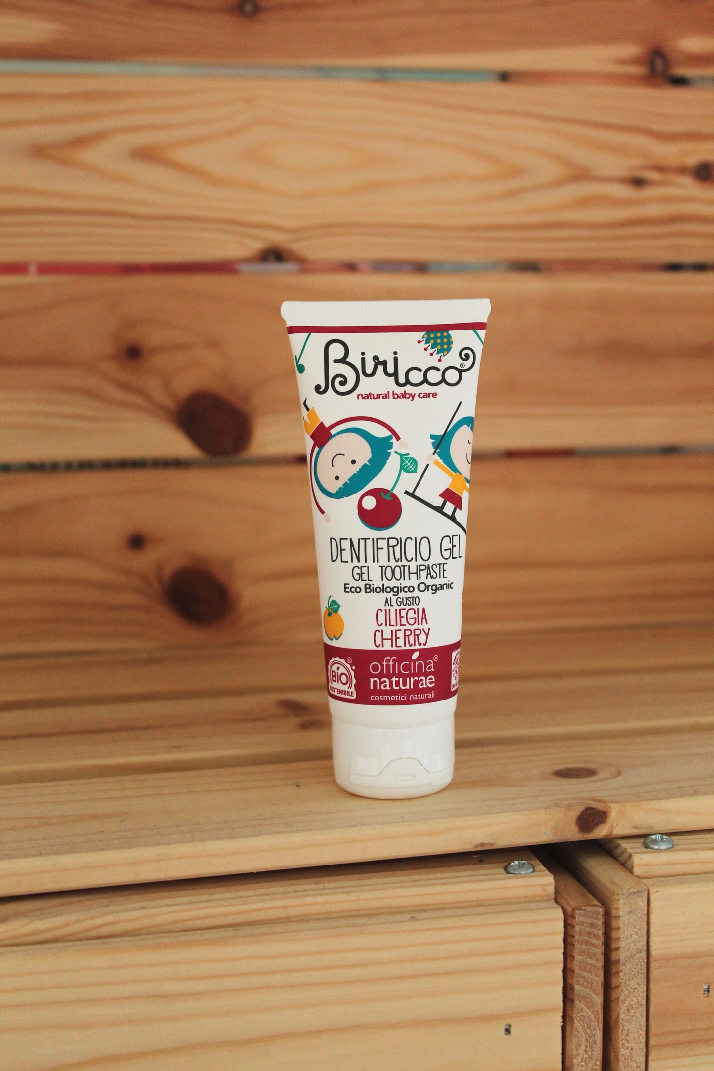 Dentifricio Gel Bimbi Ciliegia di Officina Naturae (75 ml)