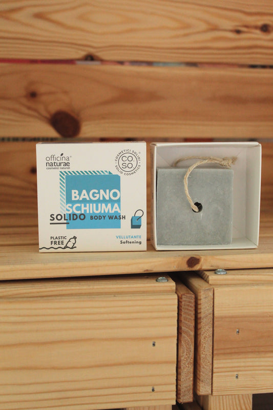 Bagnoschiuma solido vellutante di Officina Naturae (64 gr)