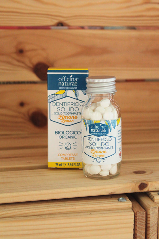 Dentifricio in pastiglie al limone di Officina Naturae (40 gr)