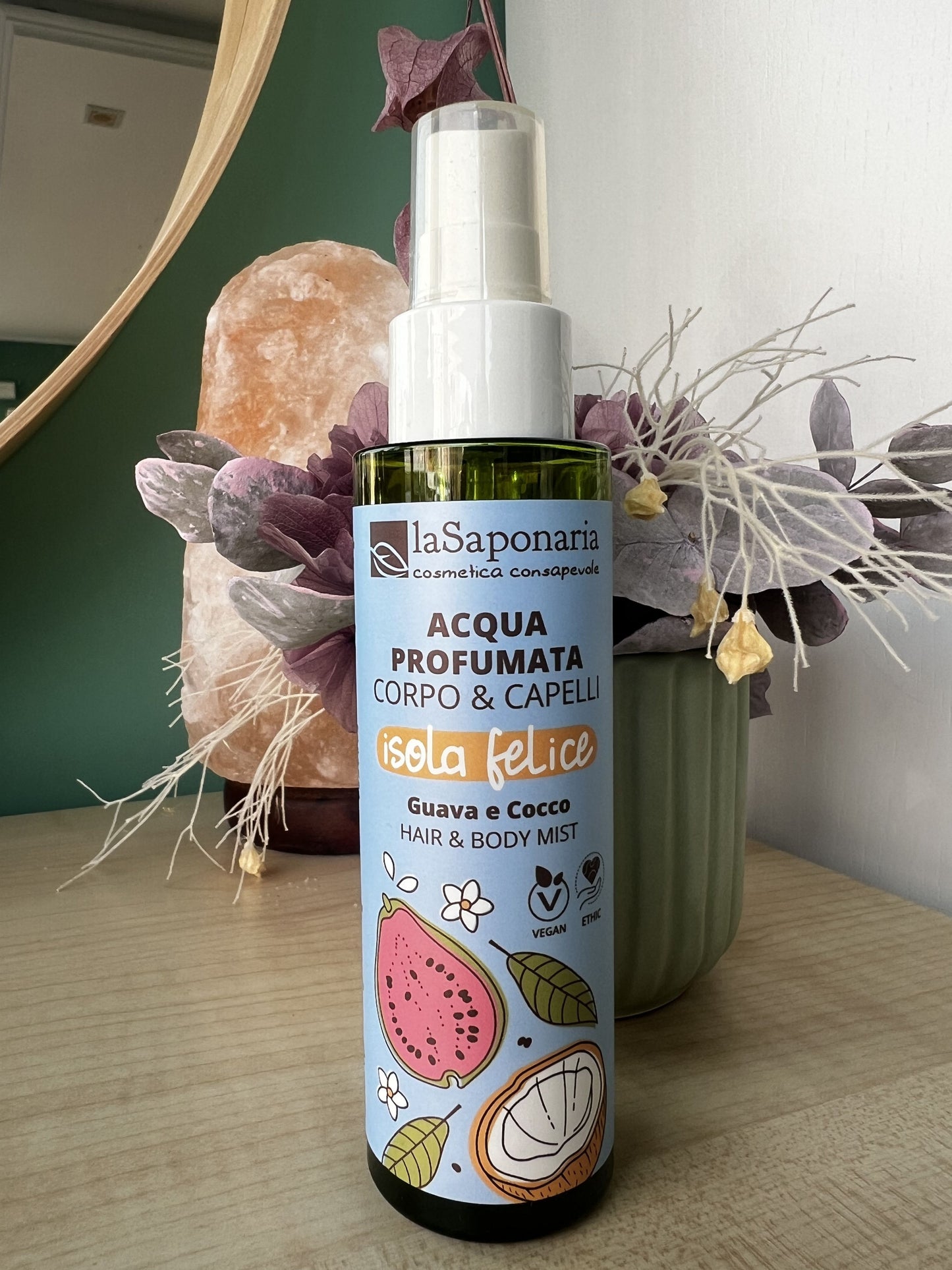 Isola Felice - Acqua profumata corpo e capelli di La Saponaria (100 ml)