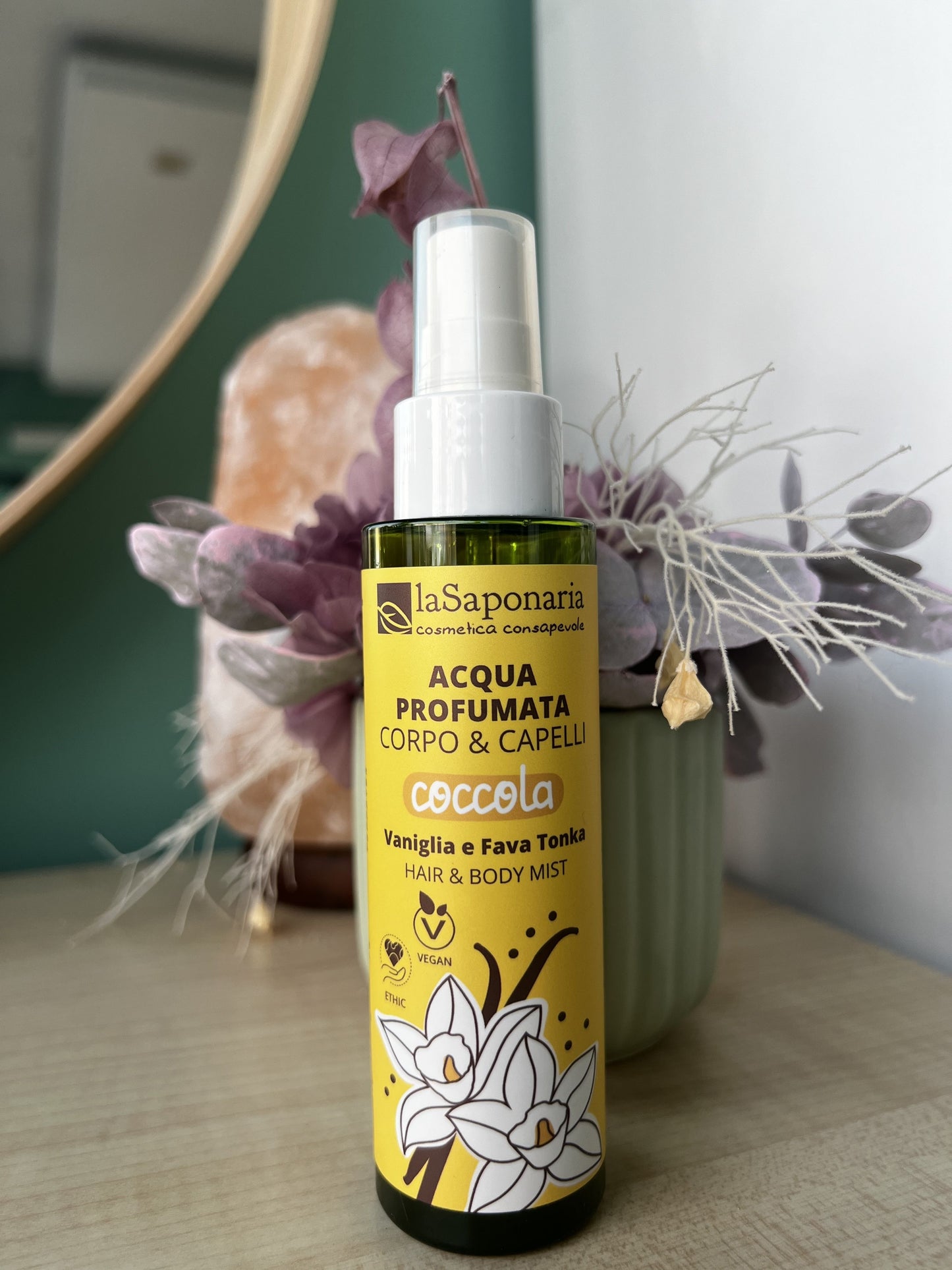 Coccola - Acqua profumata corpo e capelli di La Saponaria (100 ml)