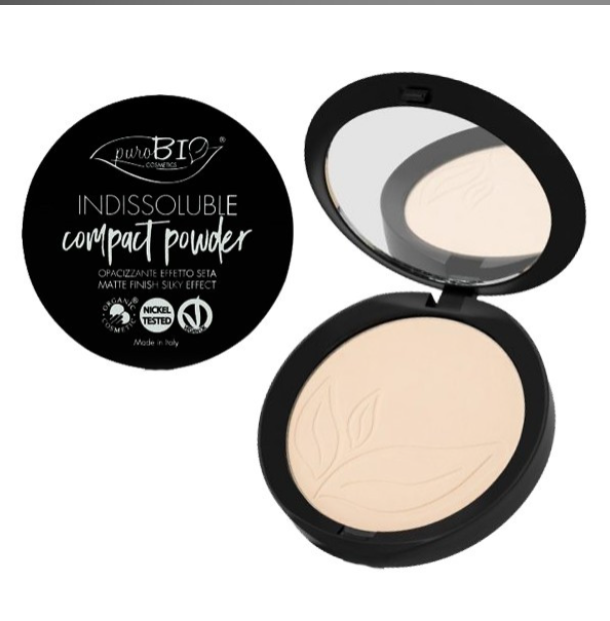 Indissoluble Compact Powder di Puro Bio - Cipria Opacizzante - 6 tonalità - (9 gr)