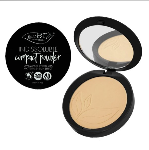 Indissoluble Compact Powder di Puro Bio - Cipria Opacizzante - 6 tonalità - (9 gr)
