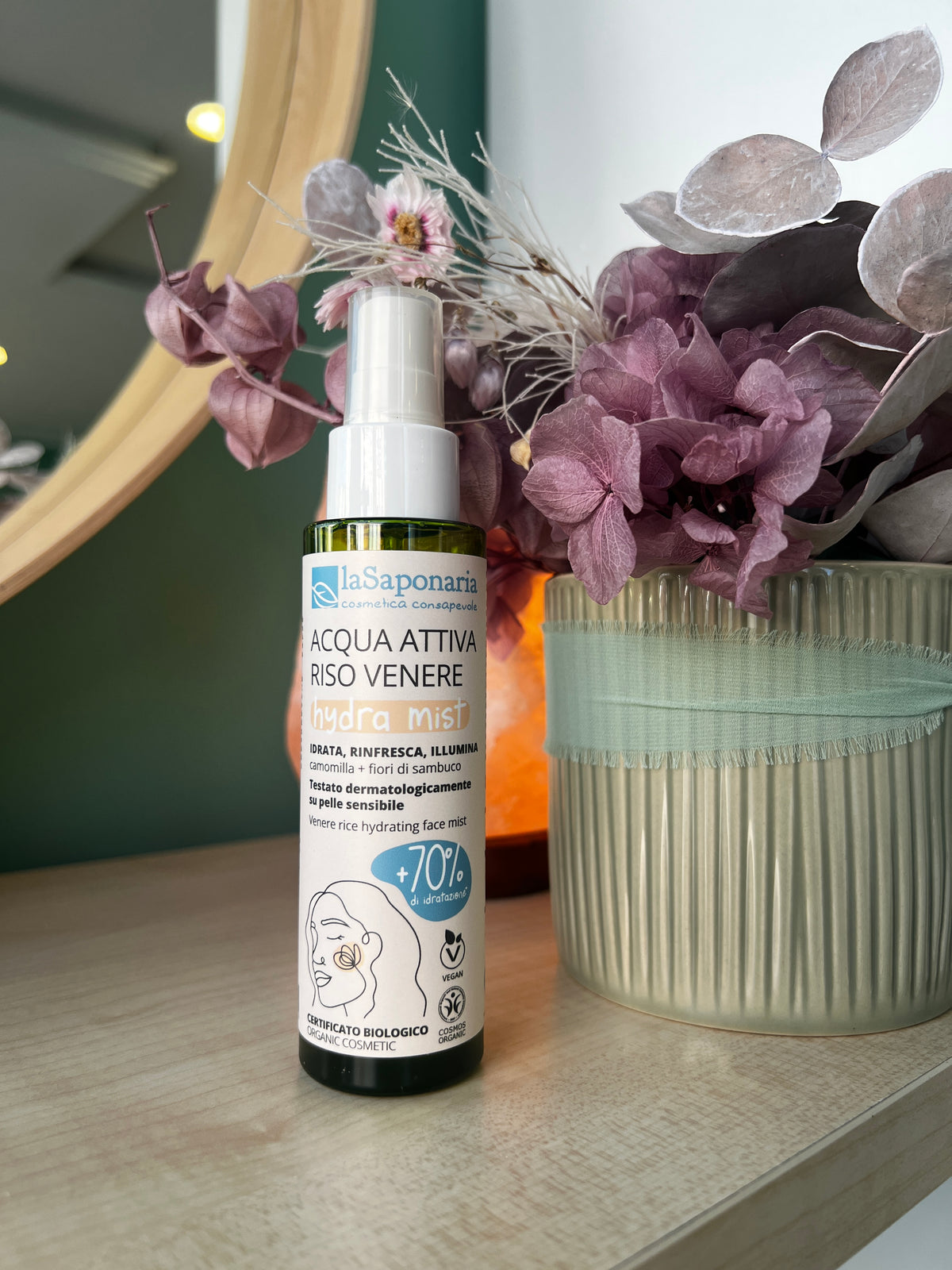 Acqua attiva di riso Venere - Hydra Mist di La Saponaria (100 ml)