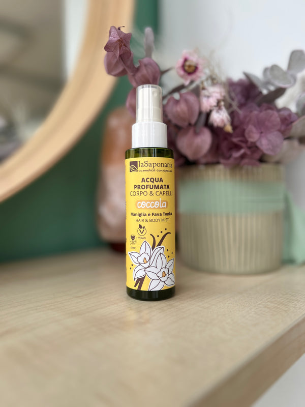 Coccola - Acqua profumata corpo e capelli di La Saponaria (100 ml)