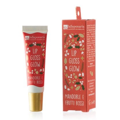 Lip gloss Glow - Mandorle & Frutti Rossi di La Saponaria (12 ml) - Natale 2025