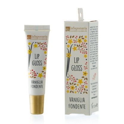 Lip gloss trasparente - Vaniglia fondente di La Saponaria (12 ml)- Natale 2025