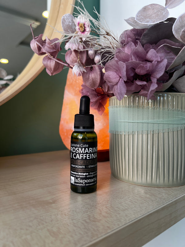 Lozione capelli anti-caduta al rosmarino di La Saponaria (30 ml)