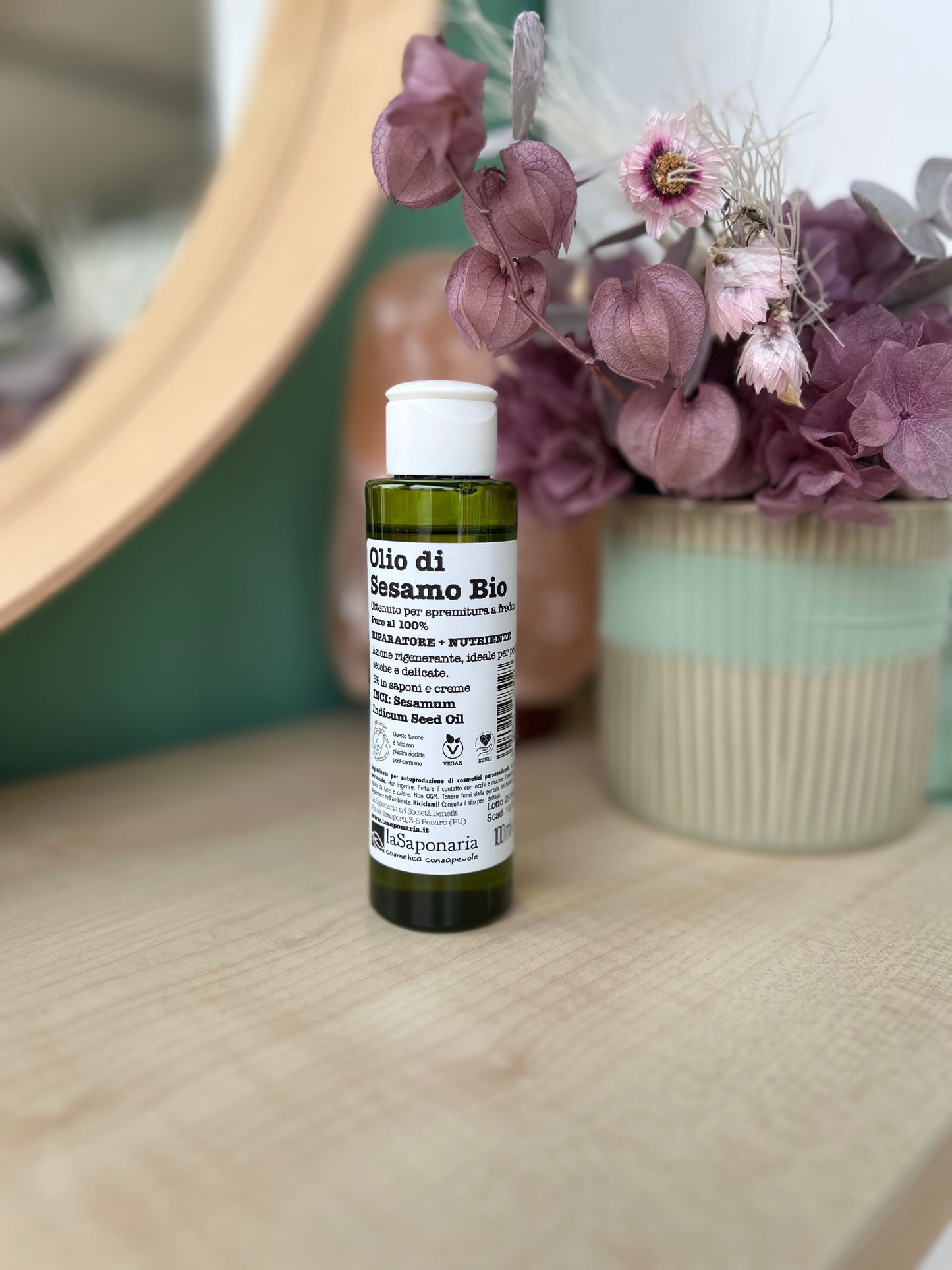 Olio di sesamo bio di La Saponaria (100 ml)