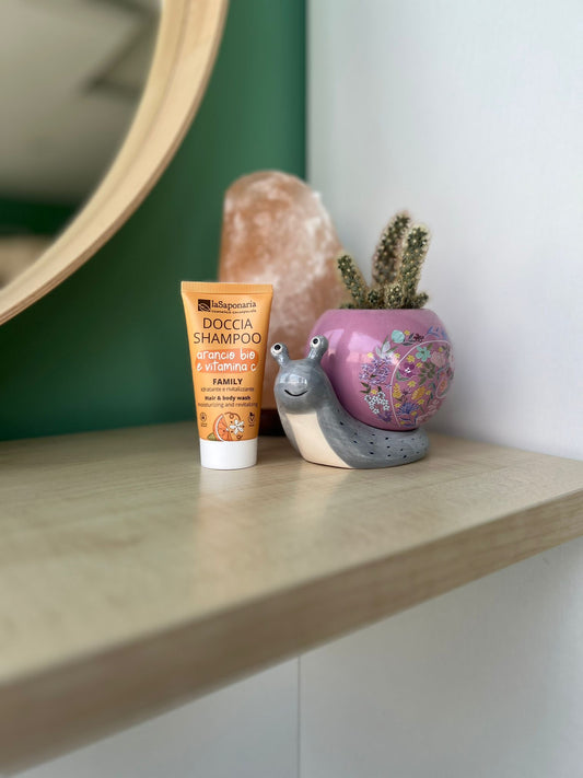 TRAVEL - Doccia Shampoo Family - Arancio Bio e Vitamina C (30ml) di la Saponaria